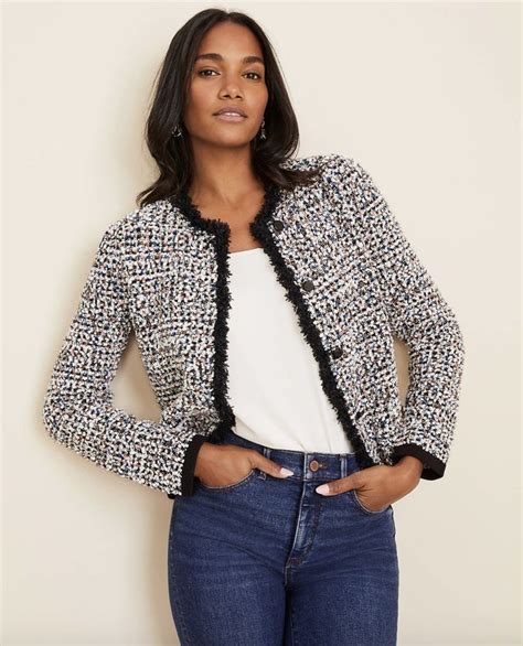 chanel style knitted jacket|best chanel look alike jacket.